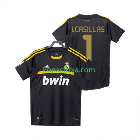 Billiga Fotbollströjor Real Madrid I.CASILLAS 1 2011 2012 Målvakt Retro Borta tröja Kortärmad